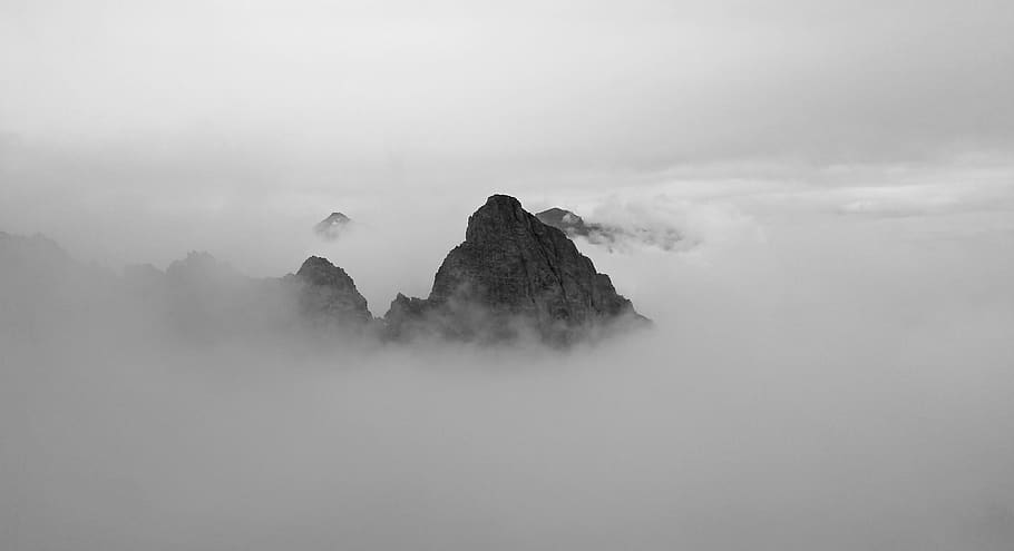 france, larche, fog, sky, cloud - sky, rock, nature, rock - object HD wallpaper