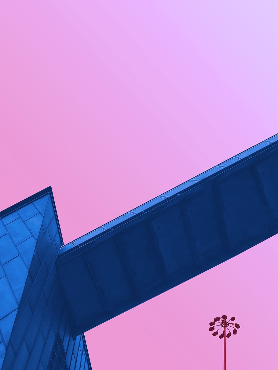 minimalism, amsterdam, geometry, architecture, pink color, building exterior HD wallpaper