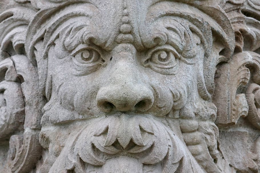 face, statue, mystical, portrait, figure, head, art and craft HD wallpaper