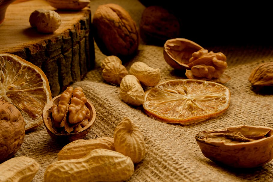 walnut, peanuts, eating, healthy, appetizer, component, natural HD wallpaper