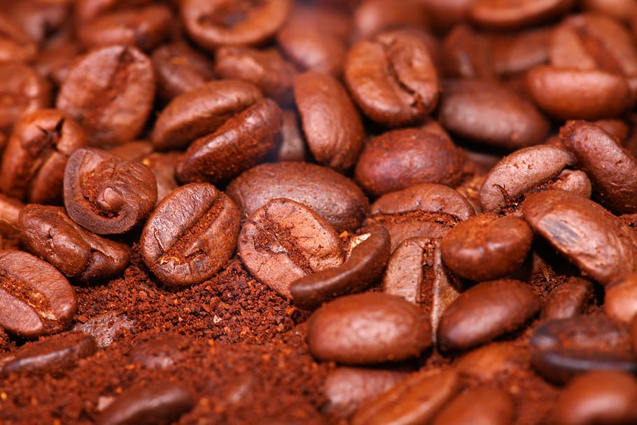 bean, background, macro, pattern, food, drink, dark, photography HD wallpaper