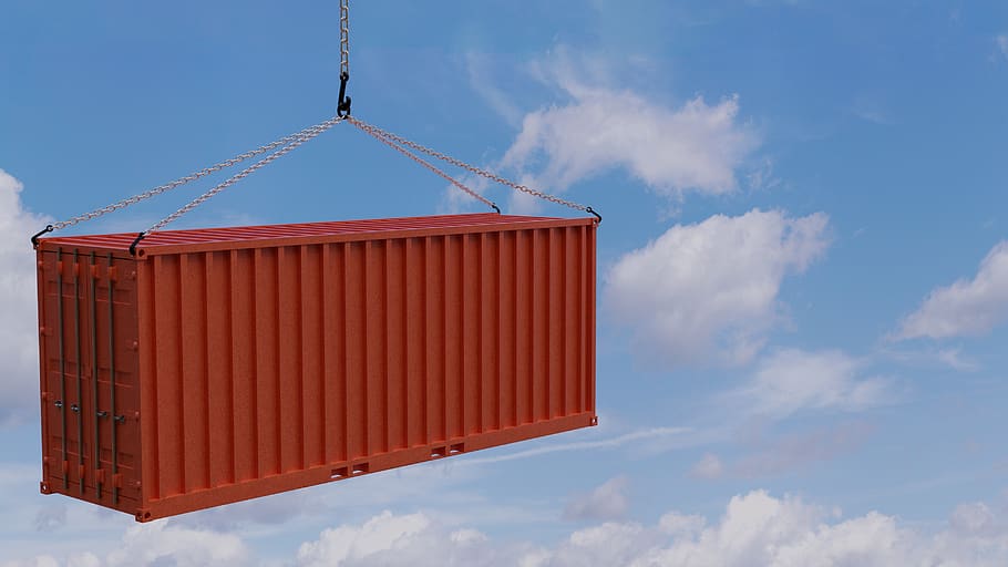 container, cargo, trade, transport, marketing hub, 3d, blender HD wallpaper