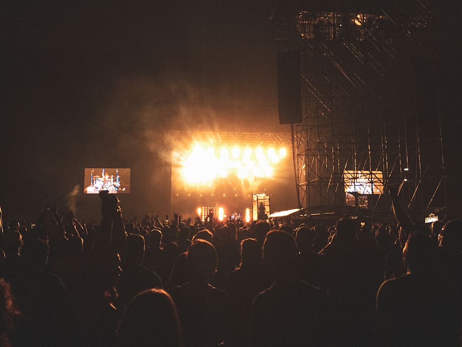 people watching stage during daytime, crowd, group of people HD wallpaper