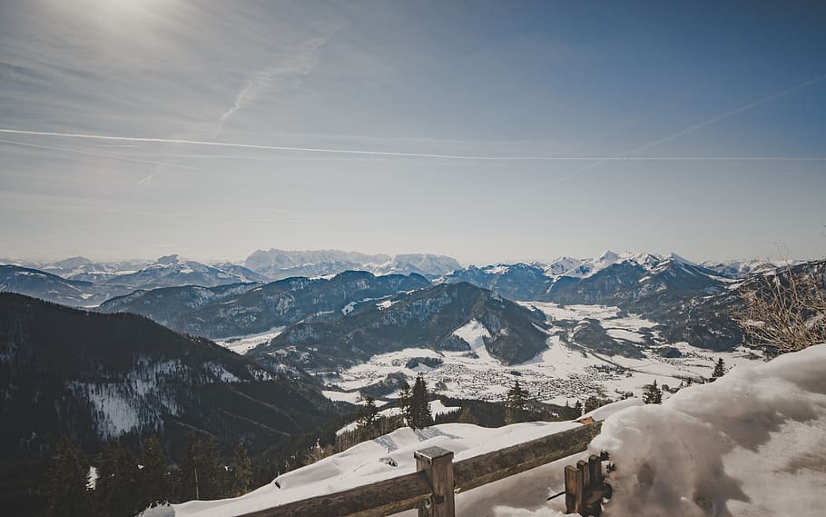 snow-covered mountains during daytime, nature, outdoors, mountain range HD wallpaper
