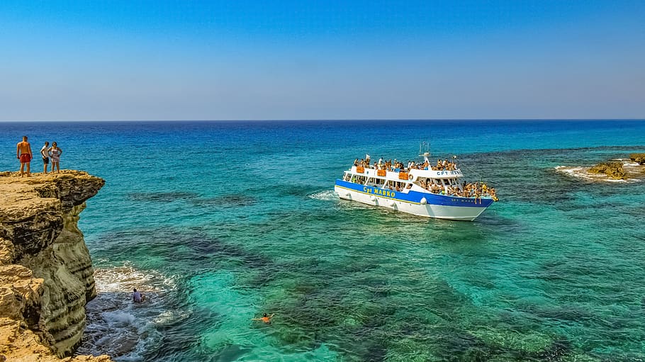 cyprus, cavo greko, nature, landscape, sea, rock, erosion, tourism HD wallpaper