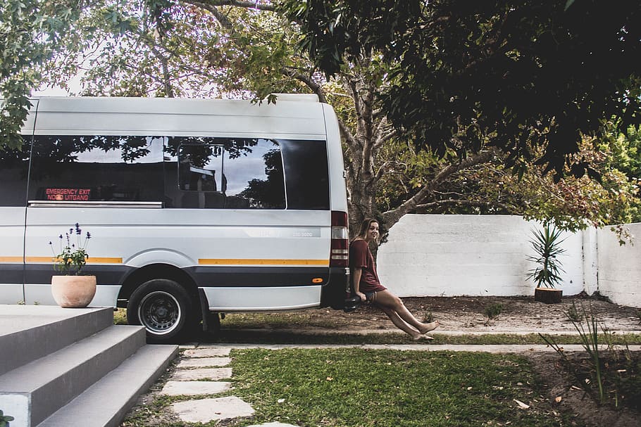 roadtrip, van, tree, plant, mode of transportation, land vehicle HD wallpaper
