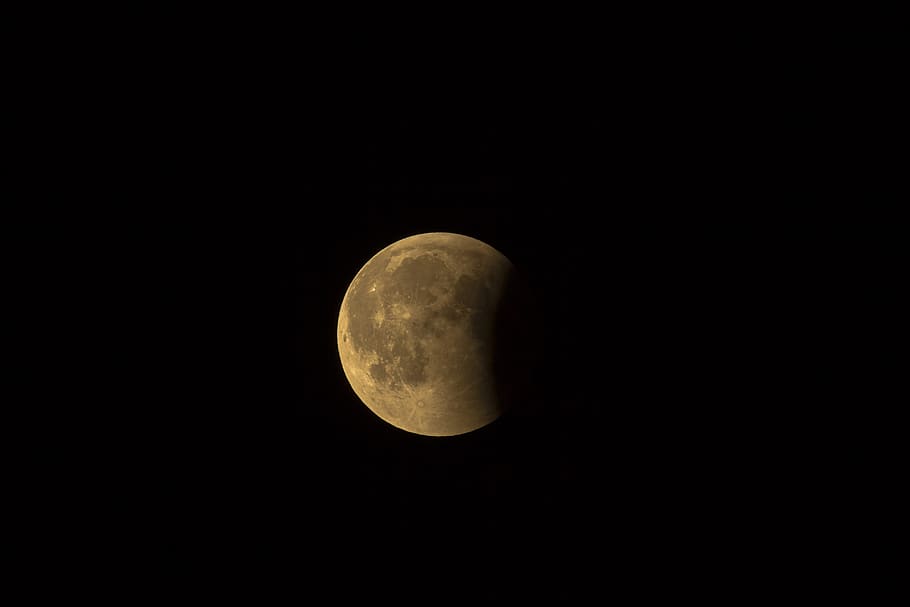 lunar eclipse, full moon, moonlight, night, space, astronomy HD wallpaper