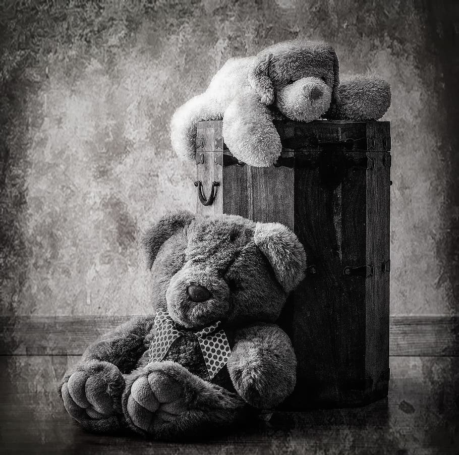 teddy, old, object, figure, statue, stuffed, toy, bear, grunge HD wallpaper