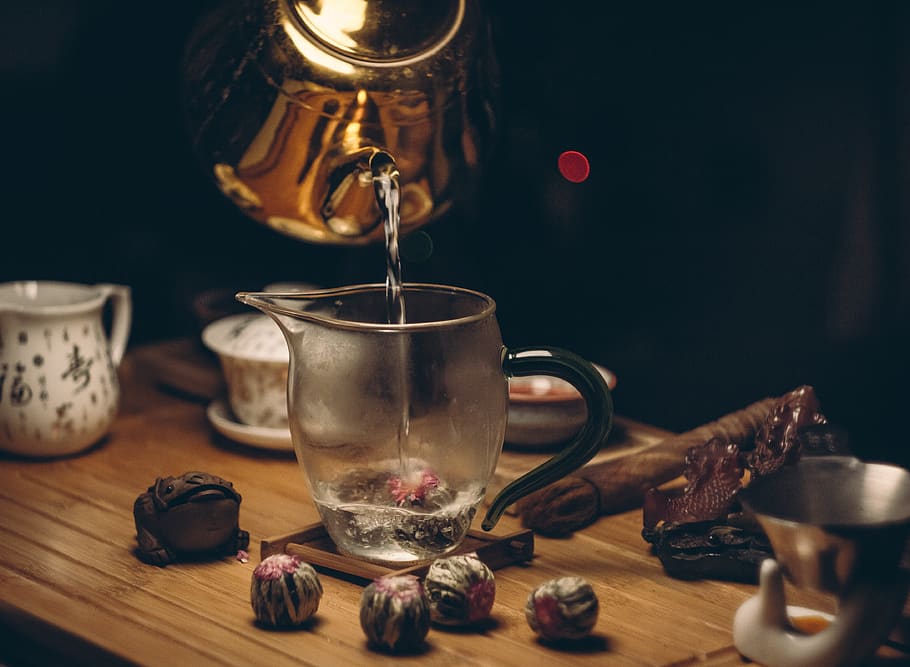 Clear Glass Pitcher And Kettle, blur, close-up, cup, dark, drink HD wallpaper