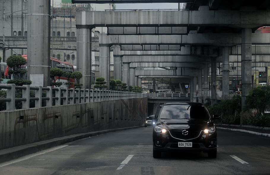 philippines, metro manila, underpass, cars, drive, driving, HD wallpaper