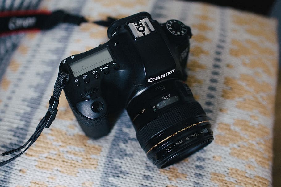 black Canon DSLR camera, electronics, camera lens, digital camera, HD wallpaper