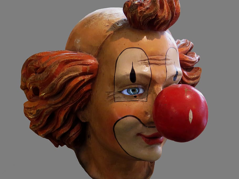 face, clown, joker, object, fig, figure, human representation HD wallpaper