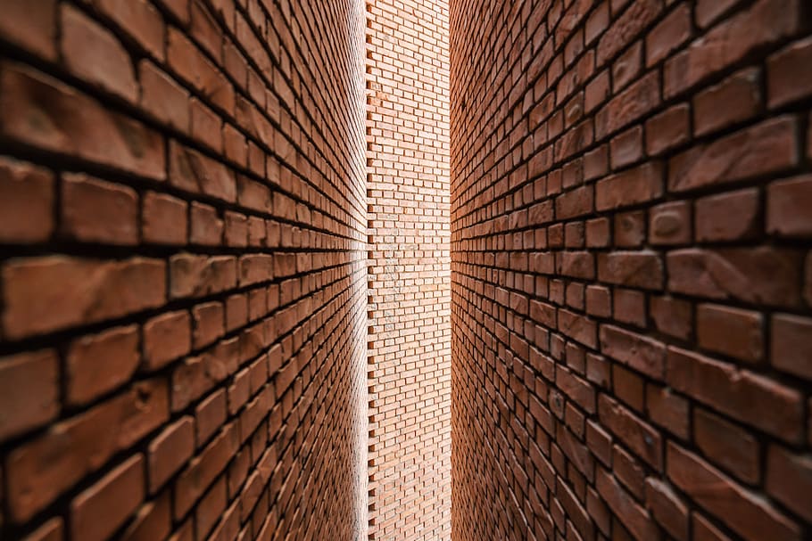 narrow brown bricks, architecture, built structure, building exterior HD wallpaper