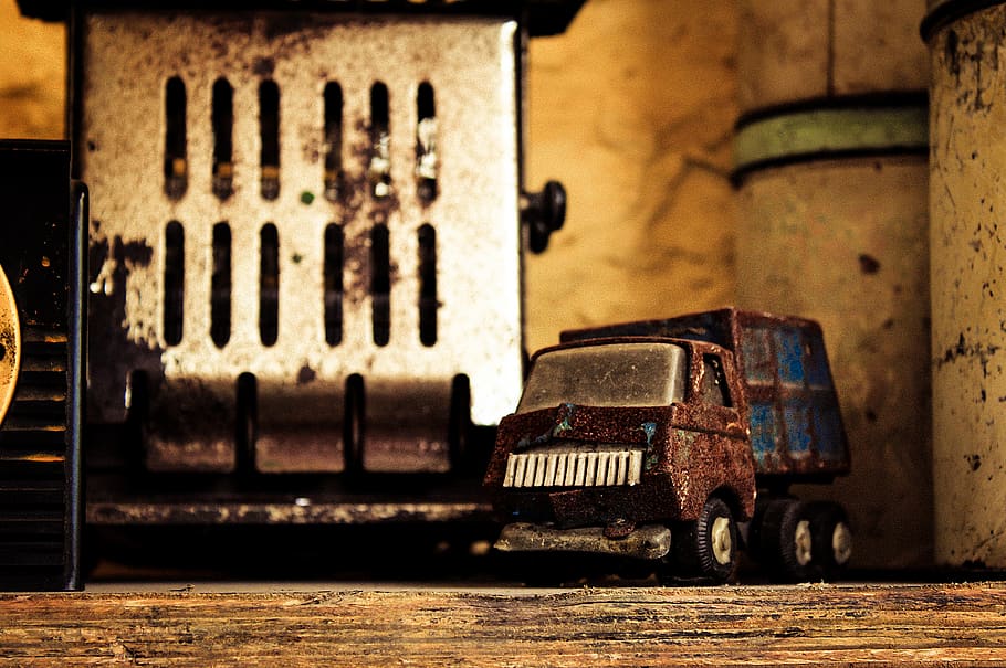 argentina, uribelarrea, truck, old, toy, play, vintage, rust, HD wallpaper