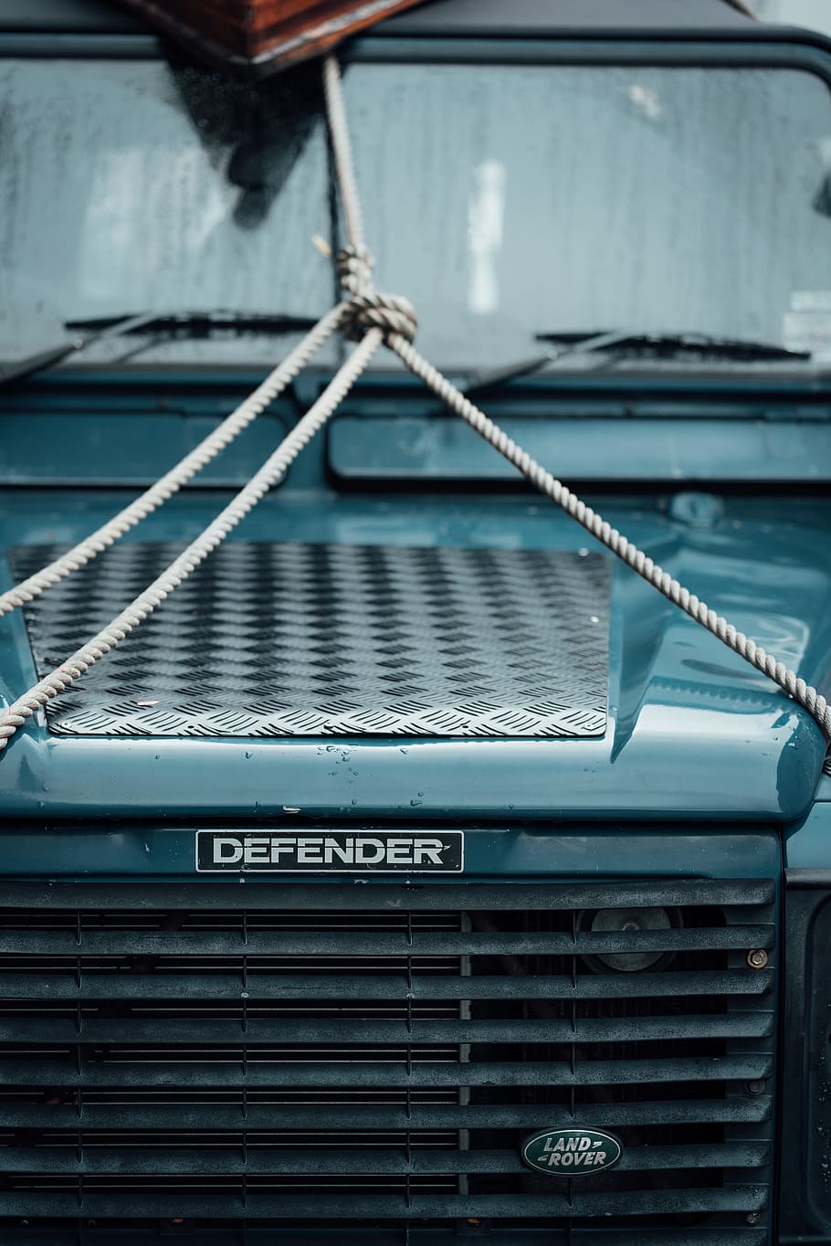 black Defender vehicle, boat, green, rope, offroad, adventure, HD wallpaper