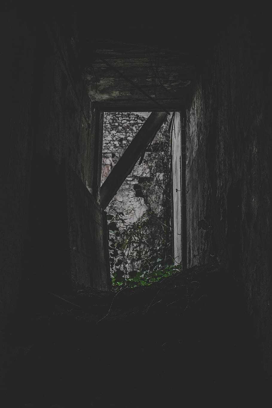 abandoned hallway, architecture, built structure, no people, dark HD wallpaper