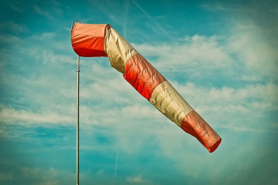 bag, airbag, wind, direction, object, sky, cloud - sky, day HD wallpaper