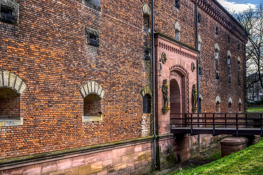 building, monument, goal, bridge, wooden bridge, dig, old, ludwigstor HD wallpaper
