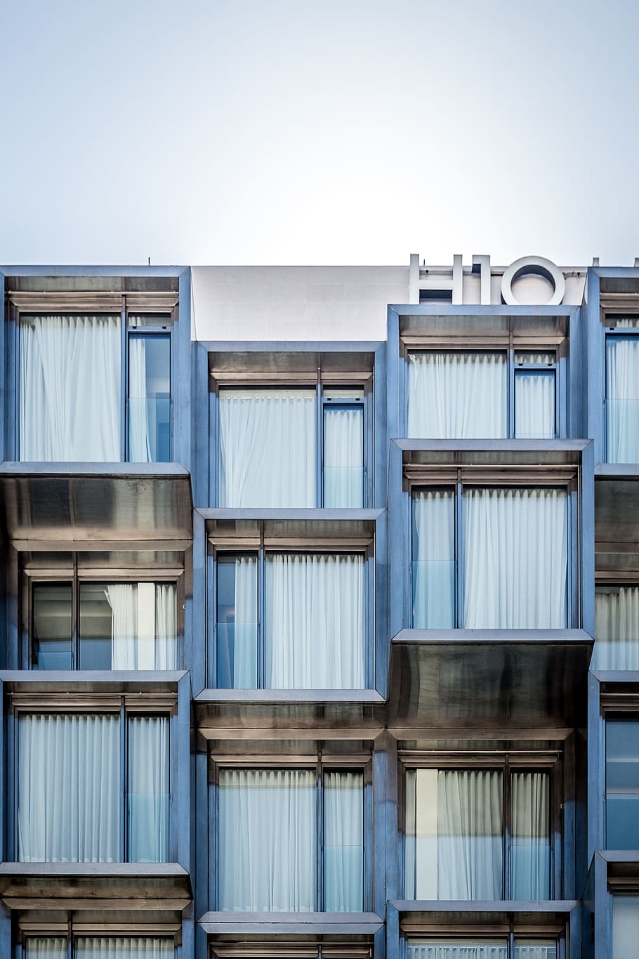 closed window H10 building, curtain, text, sky, square, reflection HD wallpaper
