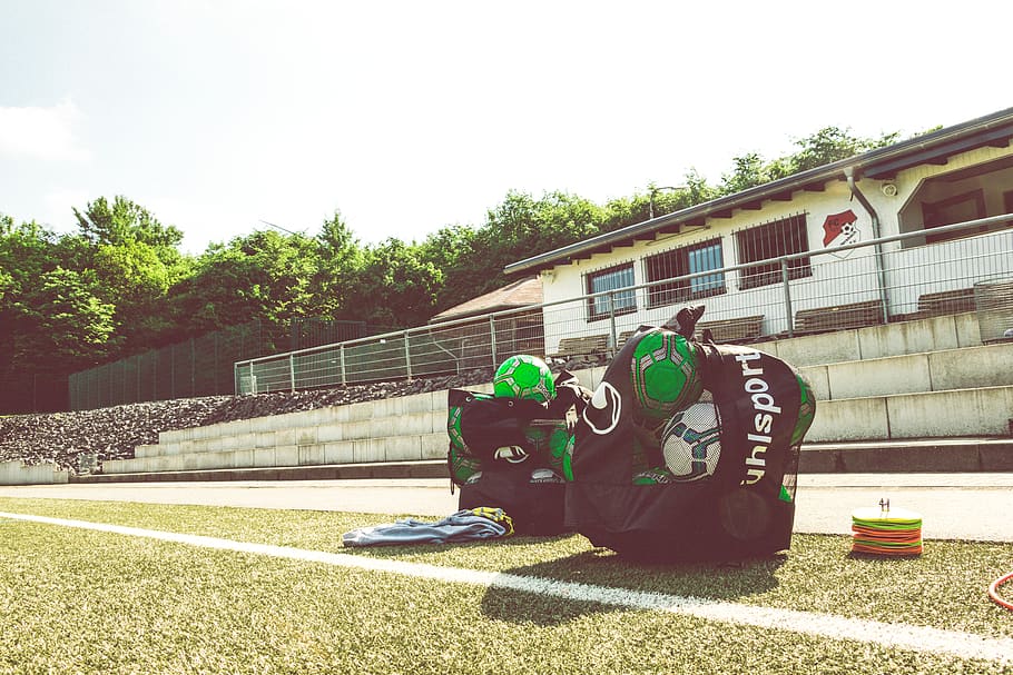 soccer, soccer ball, training, training center, field, built structure HD wallpaper