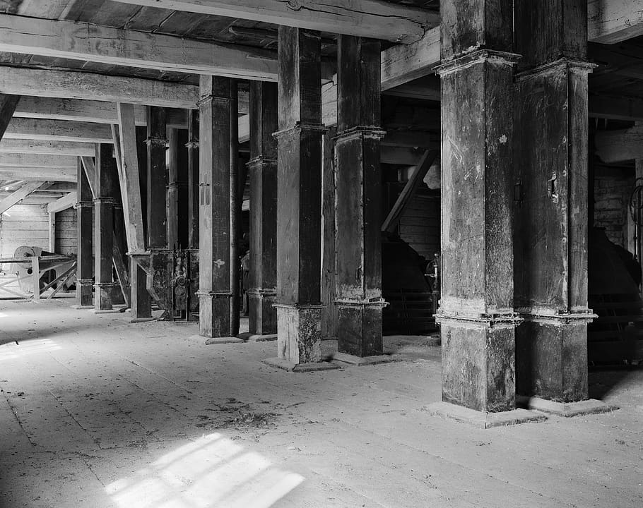 rust, blackandwhite, old, mills, architecture, built structure HD wallpaper