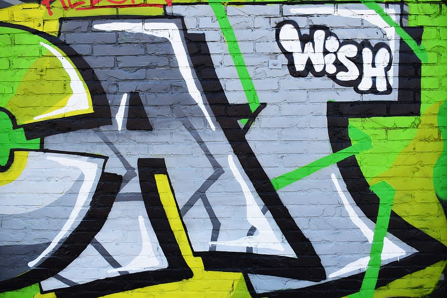 wall street art in a public place, communication, text, graffiti, HD wallpaper