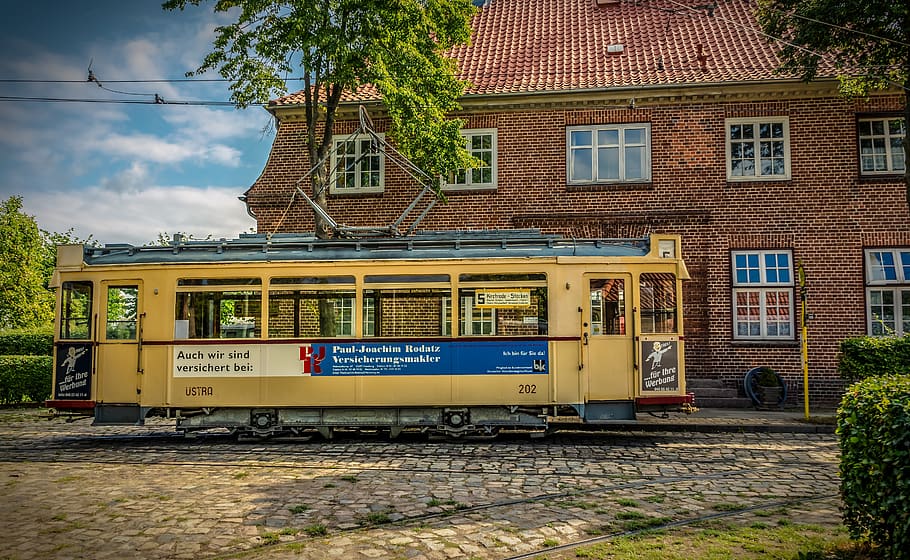tram, current, electric, railway, cable, traffic, high voltage HD wallpaper