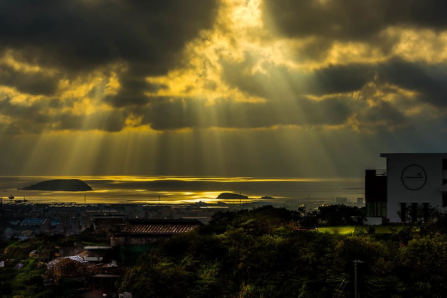 sunset, cloud - sky, architecture, building exterior, built structure HD wallpaper