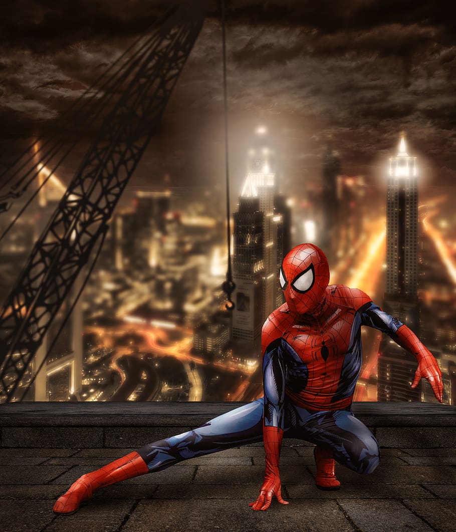 HD wallpaper: spiderman, superhero, comic, city, skyline, skyscrapers, big  city | Wallpaper Flare