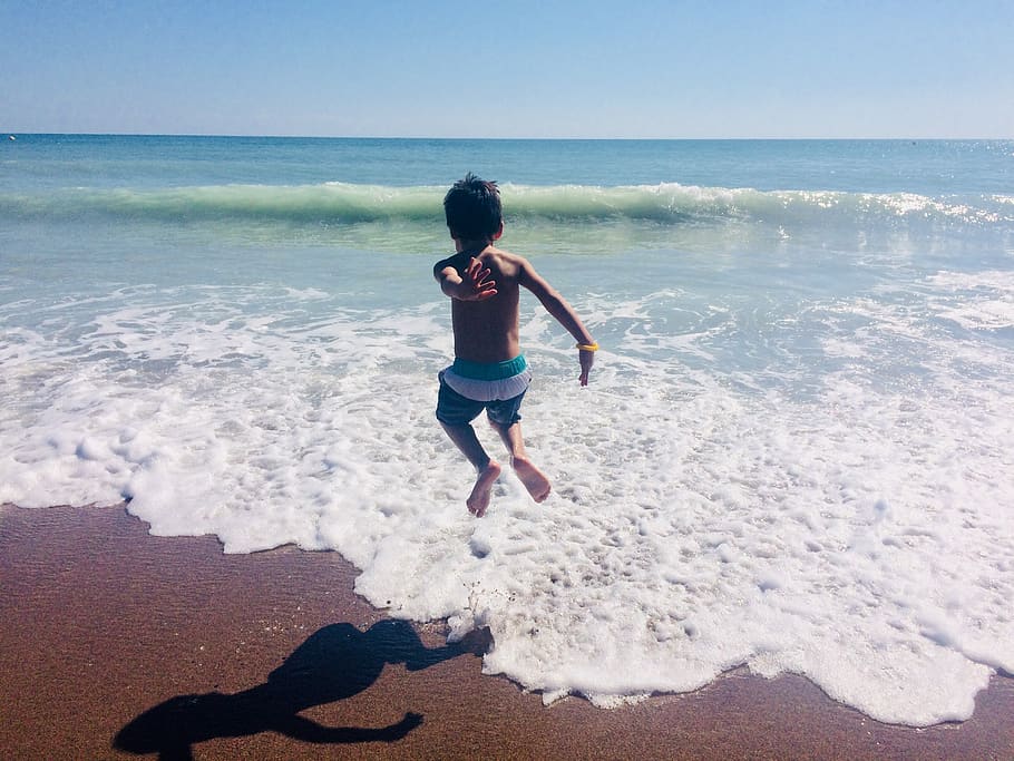 spain, benicasim, sea, water, land, beach, full length, motion HD wallpaper
