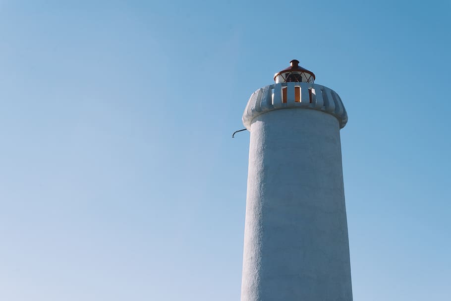 iceland, akranes, sky, siteseeing, historic, light, house, lighthouse HD wallpaper