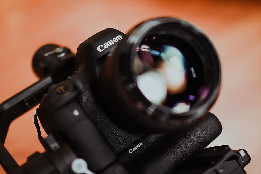 Black Canon Camera, electronics, lens, technology, photography themes HD wallpaper