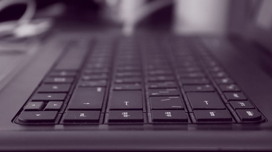 black, keyboard, laptop, computer, technology, electronics HD wallpaper