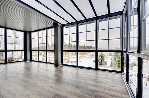 empty room, floor, flooring, building, housing, indoors, lobby HD wallpaper