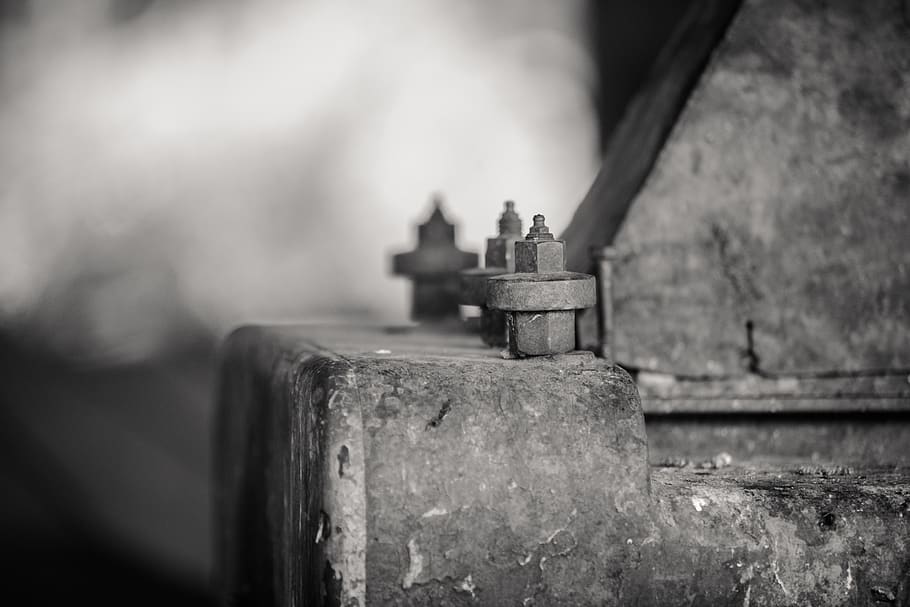 bolt, nut, head bolt, machinery, wood, tool, the industry, repair HD wallpaper