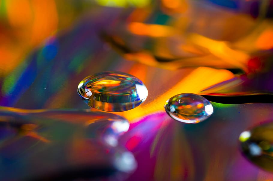 abstract, macro, creative, experiment, bokeh, drip, mirroring HD wallpaper