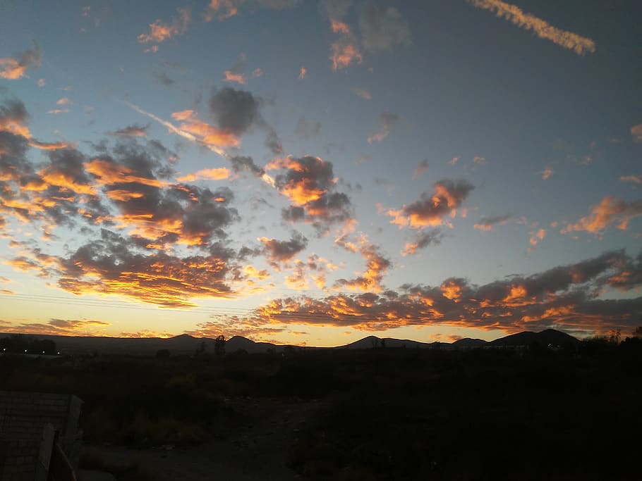 nature, outdoors, sky, sunset, dusk, red sky, dawn, sunlight HD wallpaper