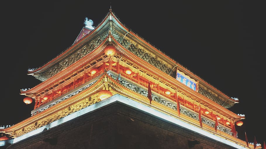 light, china, built structure, architecture, low angle view HD wallpaper