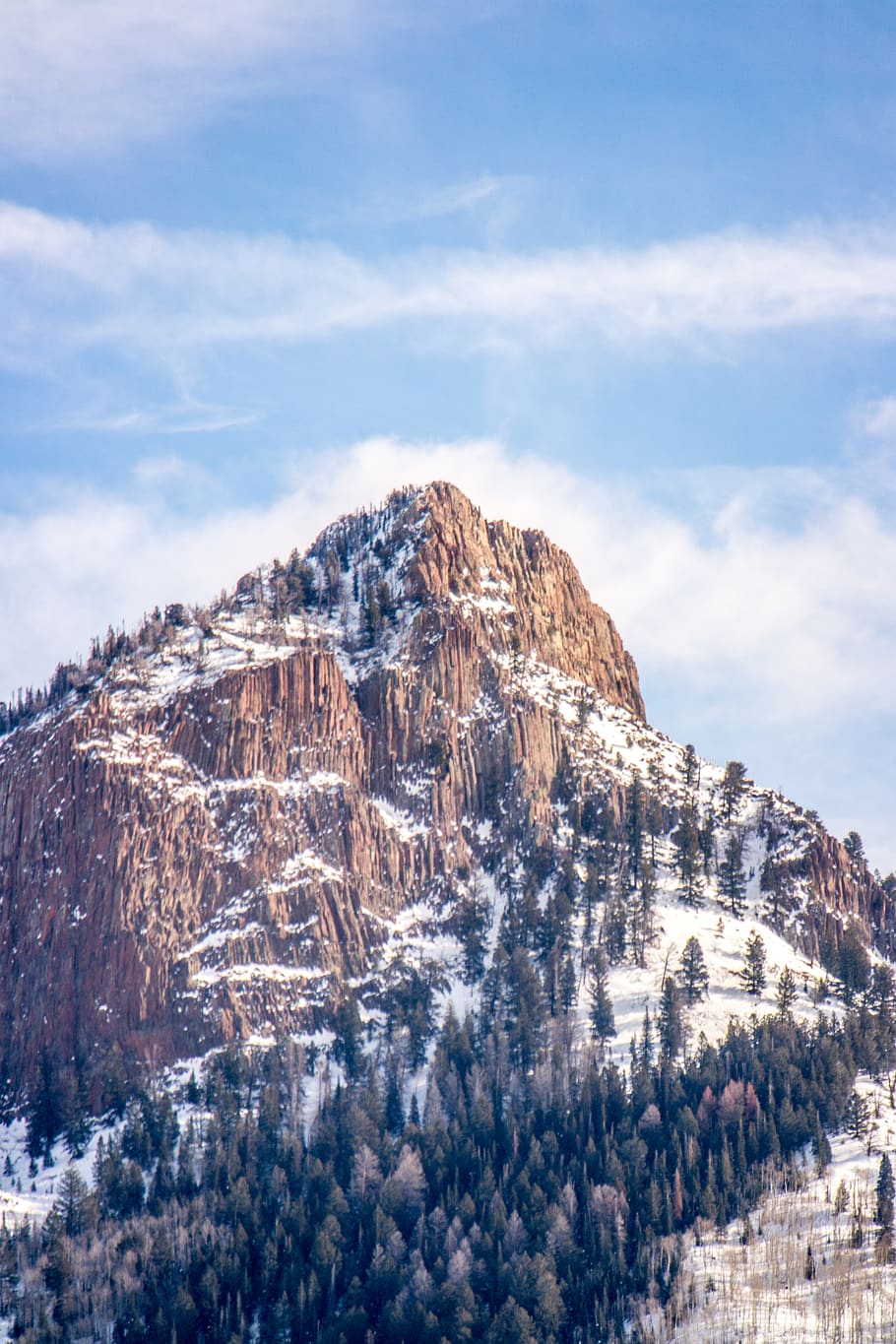 mountain coated with snow, nature, outdoors, mountain range, plant HD wallpaper