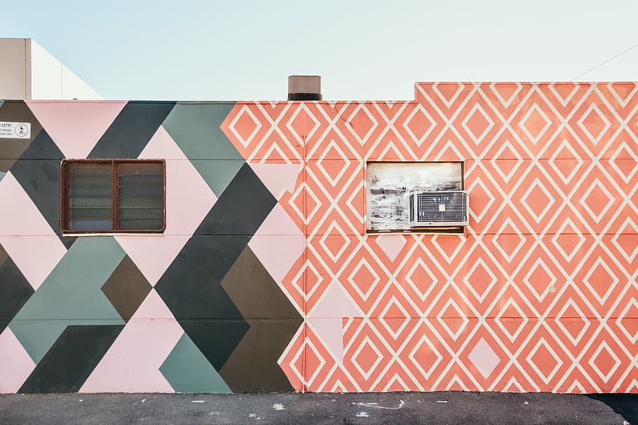 multi-colored painted wall, rug, art, painting, mural, transportation HD wallpaper