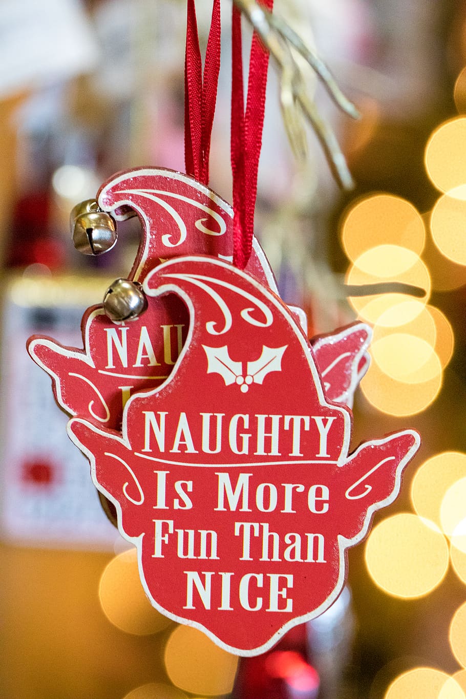red wall decor, text, christmas, focus on foreground, holiday HD wallpaper