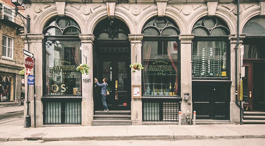 Black Door, arches, architecture, bar, building, buy, city, commercial building