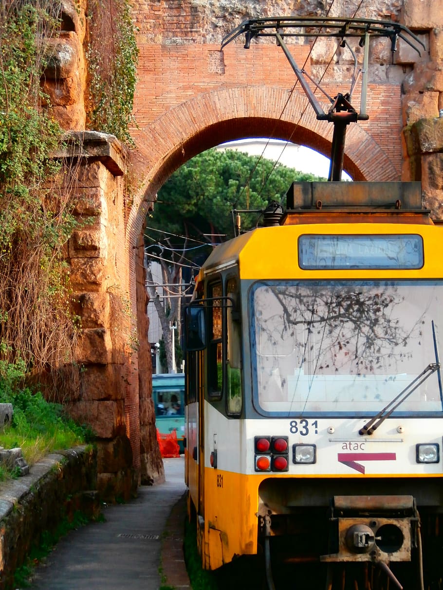 train, station, ancient, architecture, rails, movement, trip HD wallpaper