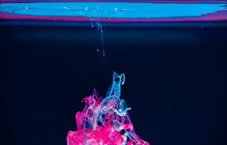 red and blue water display, motion, no people, transportation HD wallpaper