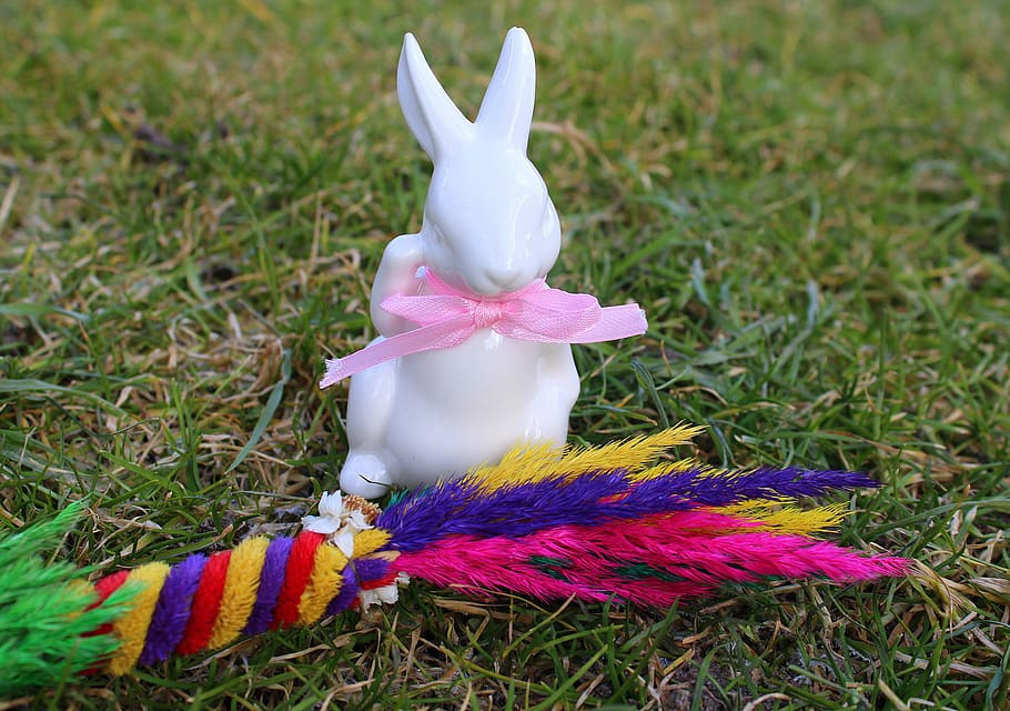 hare, easter palm, the figurine, ornament, decoration, easter decorations HD wallpaper
