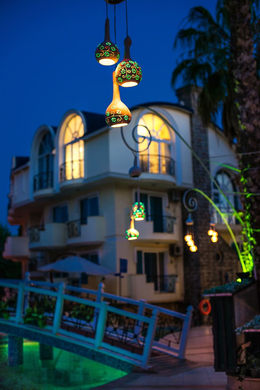hote, lights, luxury, architecture, resort, night, building HD wallpaper