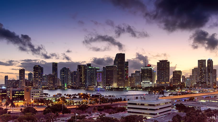 high-rise buildings ahead, building exterior, built structure HD wallpaper