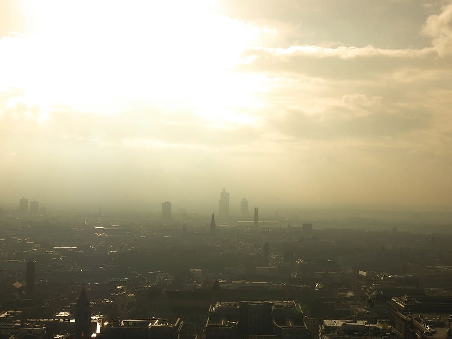 germany, cologne, city, sun, clouds, building exterior, cityscape HD wallpaper