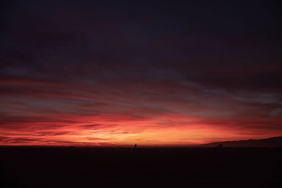 sunset on focus photography, sky, cloud - sky, beauty in nature HD wallpaper