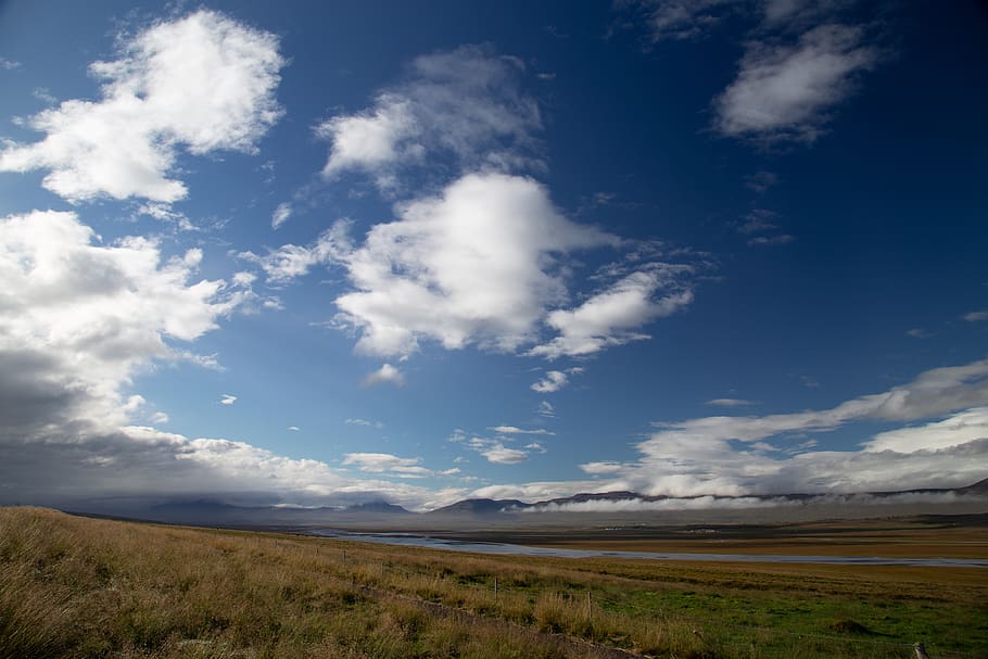 iceland, river, clouds, sky, cloud - sky, scenics - nature HD wallpaper